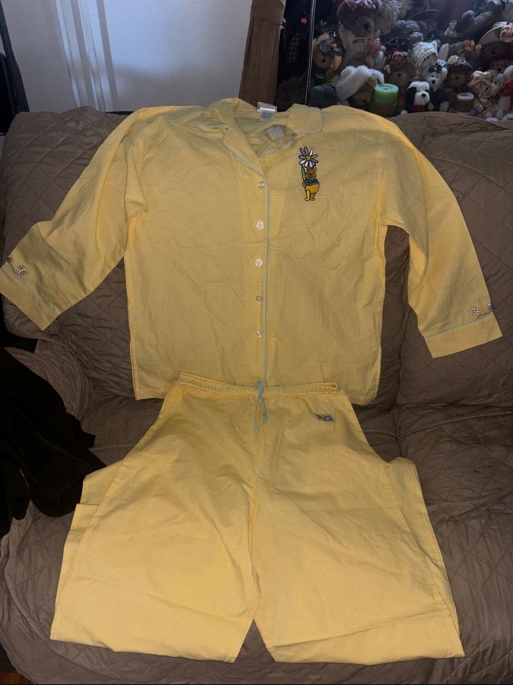 Yellow Pajama Set - Short Sleeve Top & Pants
